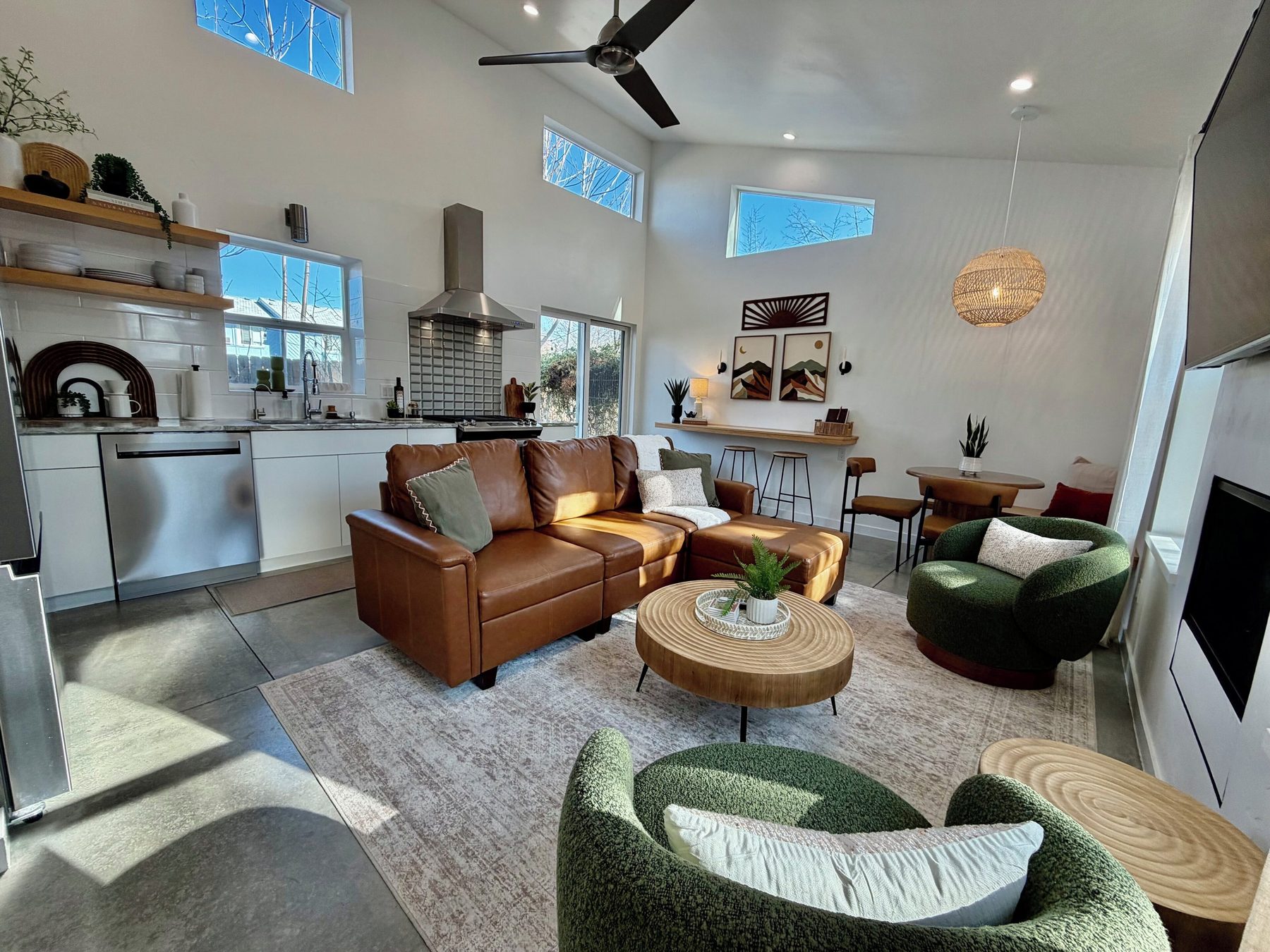 Open living area at The Sunny Nest